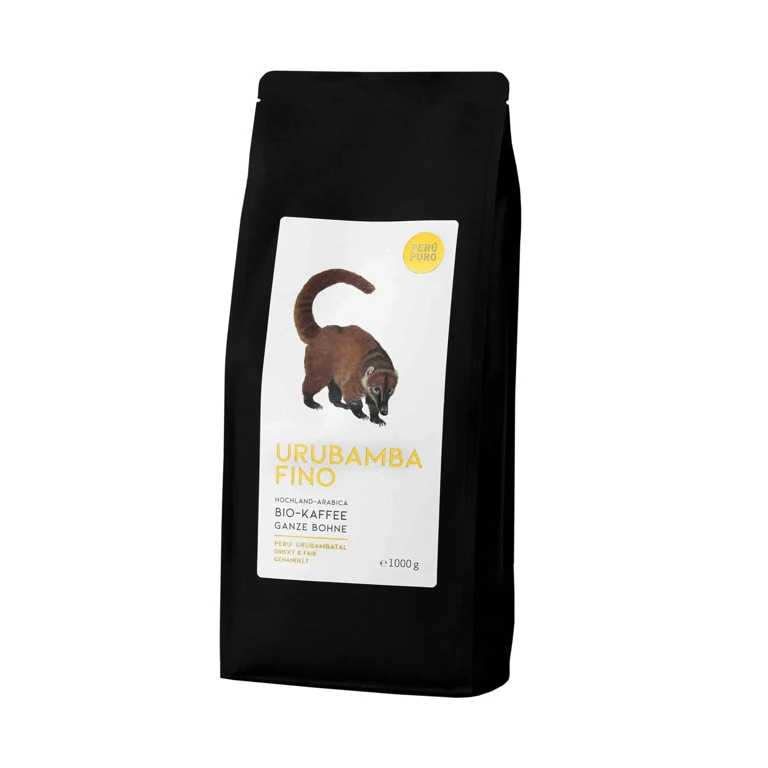 Schwarze Produktverpackung mit Tierabbildung auf dem Etikett